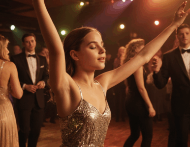 Девушка танцует